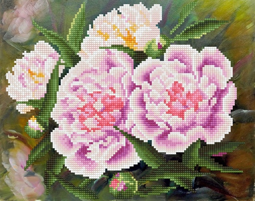 Pink Peonies Diamond Dotz Diamond Painting Craft Kit